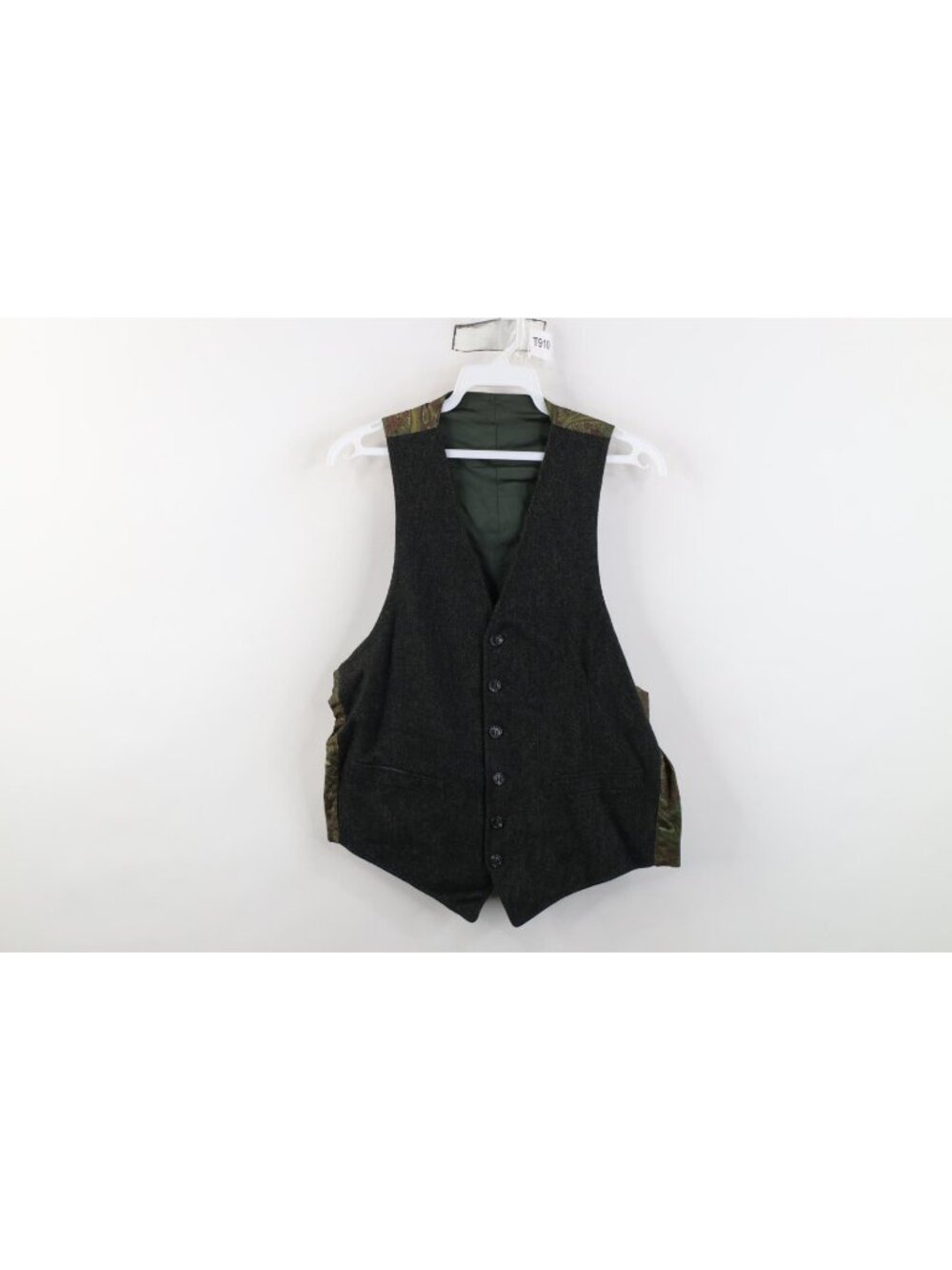 Vintage 50s 60s Reversible Wool Chamois Suit Vest Jacket Mens Size S USA